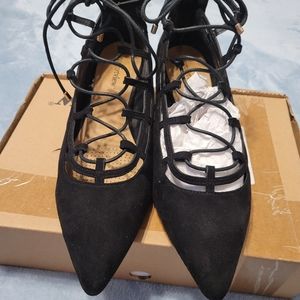 Cut out kitten heel shoes